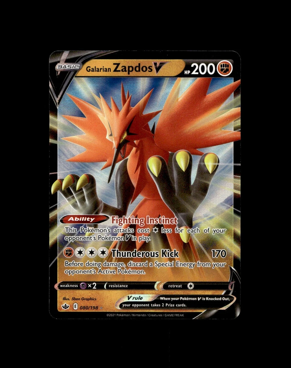 Galarian Zapdos V 080/198 Prize Pack Series Cards for sale | eBay