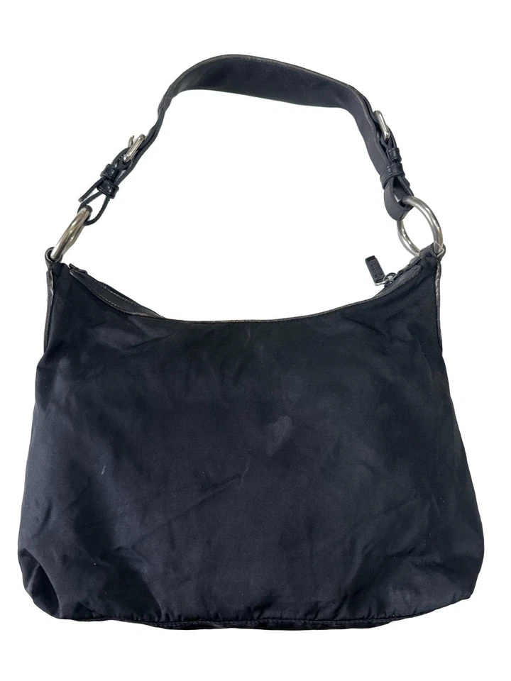 Auténtico bolso hobo de nailon negro Prada Foto 2 de 4