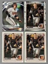 4- 2020 Bowman Draft Adley Rutschman Glimpses of Greatness, Chrome Base, 2 Paper