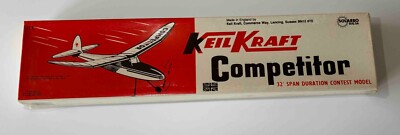 NEW - Keil Kraft ''Competitor'' 32'' Free Flight Model Airplane Kit in Shrink Wrap