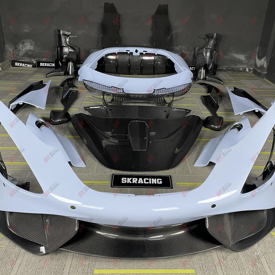 Se adapta a McLaren 720S Spider 19+ Actualización a 765LT Kits de carrocería de cubierta de fibra de carbono seca Foto 3 de 4