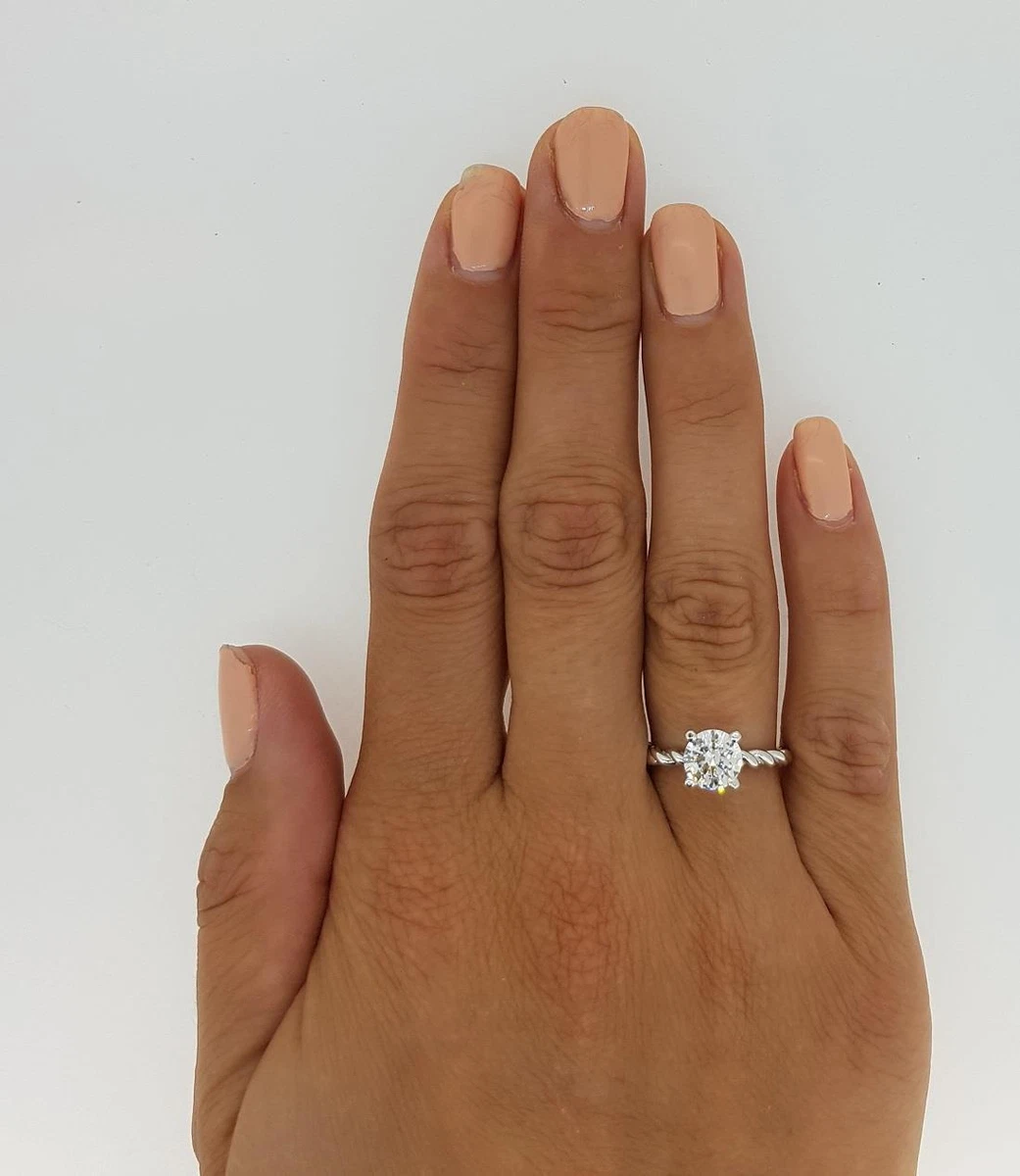 2.5 Ct Twist Rope Round Cut Diamond Solitaire Engagement Ring VS2