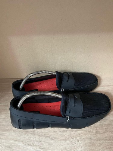 MEN'S SWIMS BLACK PENNY LOAFER Size 9 - Picture 2 of 14