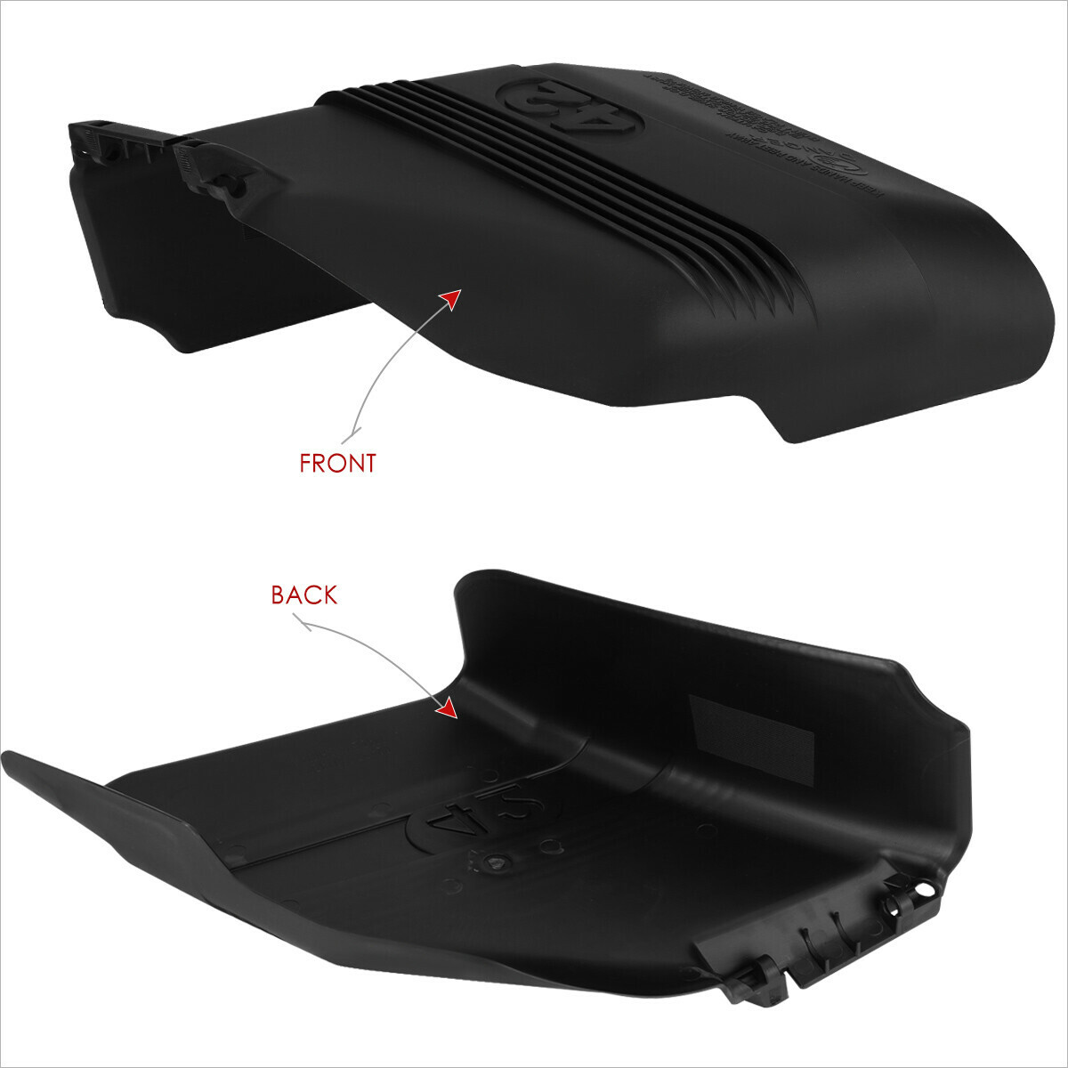 Matte Black Deflector Shield Chute Cover for Decks Riding Mowers Lawn