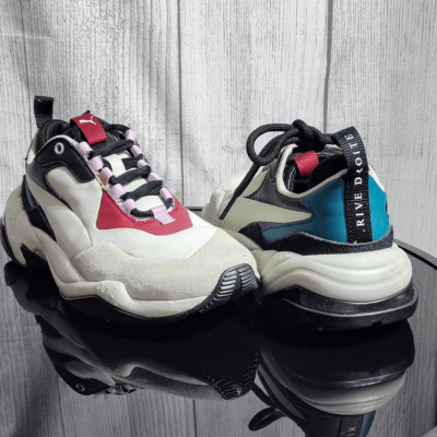 Womens Puma Thunder Rive Droite Glacier Grey Barbados Cherry size 7.5