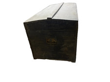 ANCIEN COFFRE MALLE BOIS DE TRANSPORT PAS VALISE VOYAGE TRAIN AVION