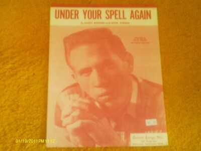 BUCK OWENS sheet music Under Your Spell Again 1959 2 pages (VG+ shape ...