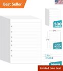 Pack of 500 College Ruled 7-Hole Punched Lined Paper for Mini Binders, 5.5"x8.5"