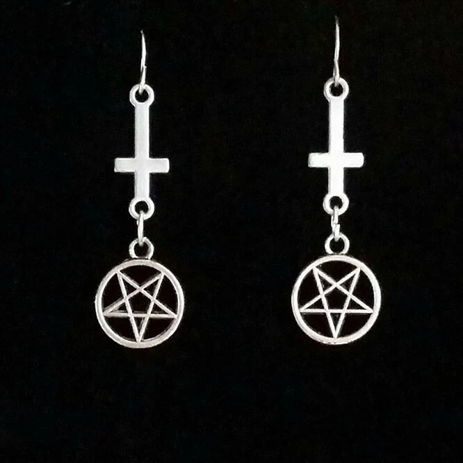 Reverse cross deals earring