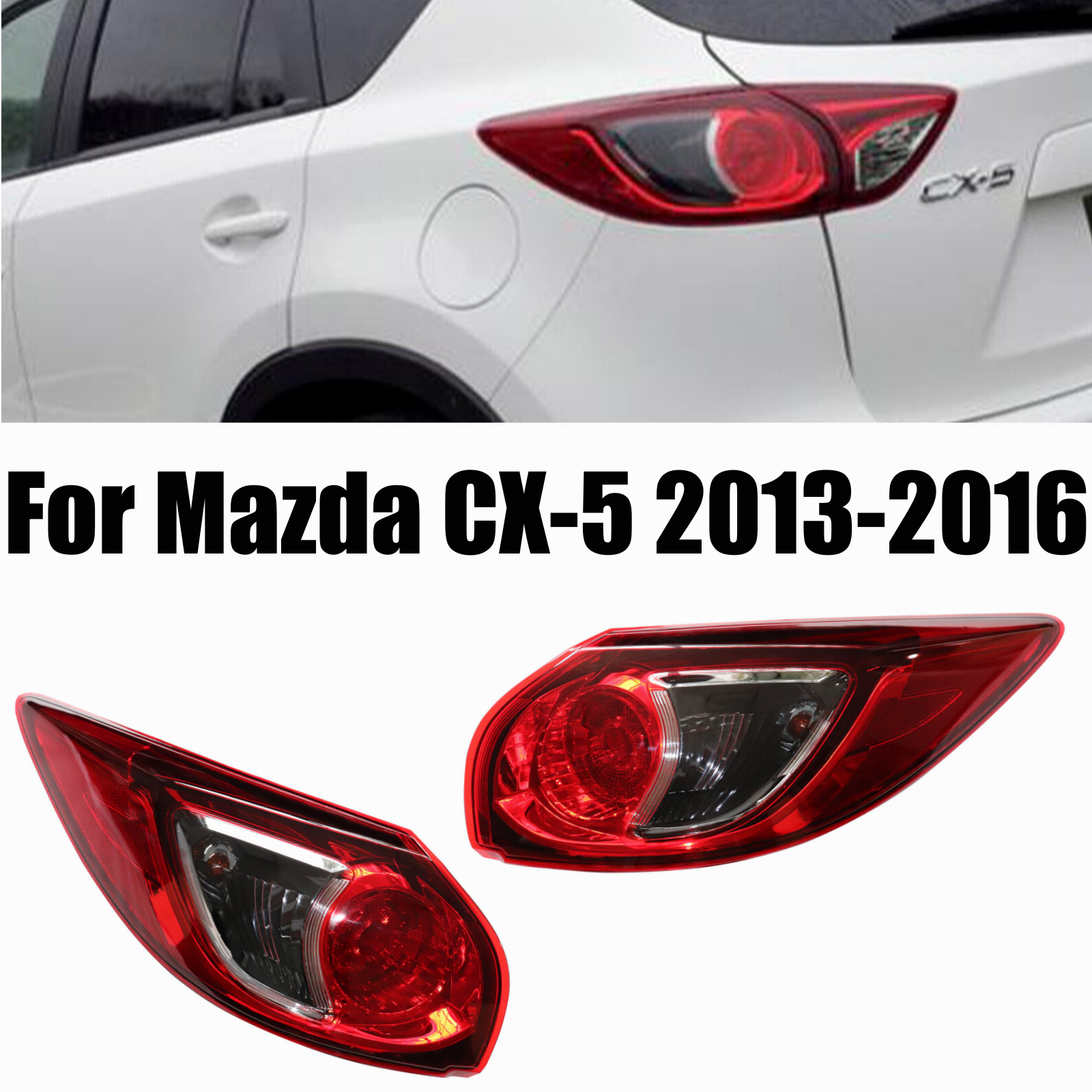 2013-2016 Mazda CX-5 Halogen Tail Light Pair Left & Right Assembly