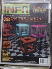 INFO Magazine AMIGA, COMMODORE January 1989 Warehouse Inventory VG/VF Cond.