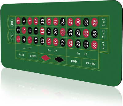 70'' X 35'' Roulette Casino Mat, Roll-Up Poker Mat for Table with Carrying Bag, Pr