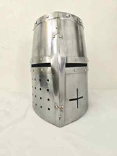 HELMET KNIGHT TEMPLAR CRUSADER STEEL HELMETLARP MEDIEVAL HELMET GREAT
