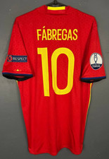 FABREGAS MENS ADIDAS SPAIN 2015/2016 SOCCER FOOTBALL SHIRT JERSEY MAILLOT SIZE M