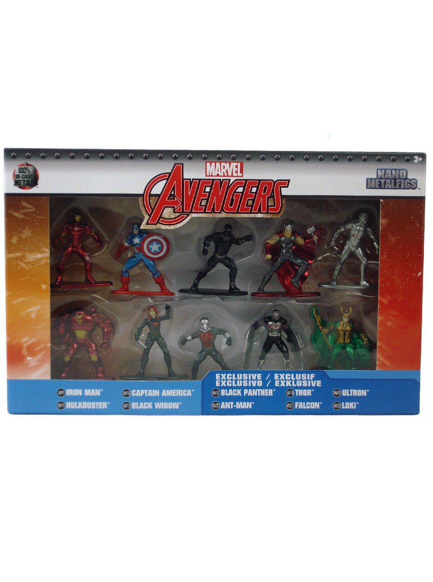 Jada Nano Metalfigs Avengers 10-Pack with Exclusives Marvel