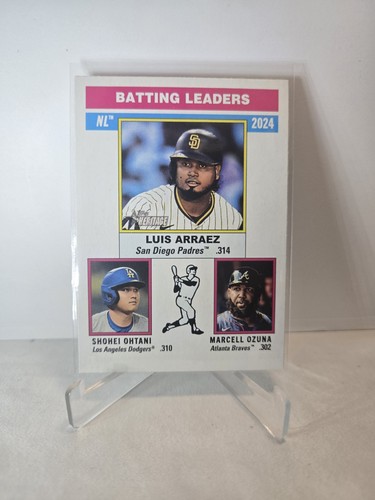2025 Topps Heritage - League Leaders Shohei Ohtani, Marcell Ozuna, Luis...5c