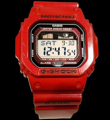 Rare! Casio G-SHOCK G-Lide 3151 Men's Red & Black GLX-5600 Digital