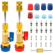 31pcs Ac Valve Core Tool Refrigerant Remover Installer R134a High Low Pressure 31pcs Ac Valve Core Tool Refrigerant Remover Installer R134a High Low Pressure