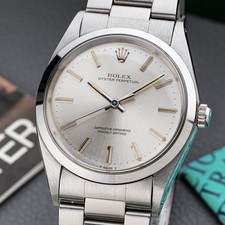 Rolex Oyster Perpetual 36mm 1980 Box & Papers Unpolished Rare Vintage Ref. 1018