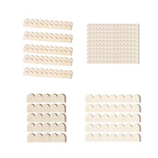 10 pezzi di rifiniture decorative in legno a forma di ventaglio,