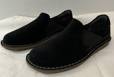 NIB Clarks Collection Slip On Shoes Sz 7 WIDE Loafers 13281 Black Suede NEW