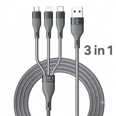 Charging Cable 3 in 1 1,5m USB Ladekabel USB-C Micro-USB Datenkabel
