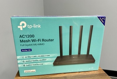 TP-Link Archer A6 AC1200 Dual-Band Gigabit Router, MU-MIMO, OneMesh, WPA3