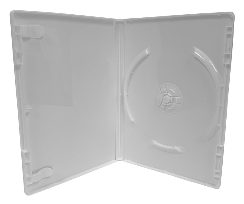 10 PREMIUM STANDARD Shiny Glossy White Color Single DVD Cases