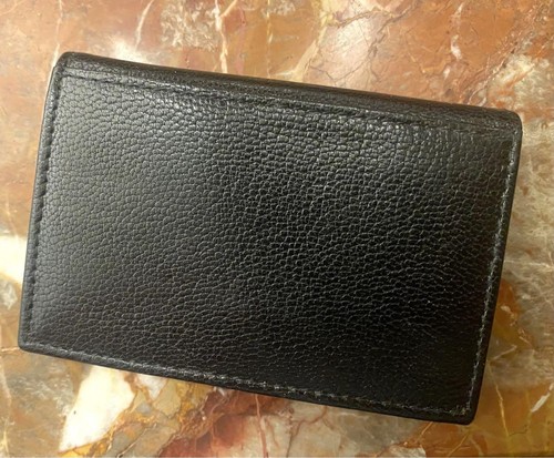 Salvatore Ferragamo Wallet Coin Purse Leather Unisex Made in Italy Black - Picture 4 of 4