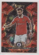 2022 Panini Select Premier League Terrace Red Ice Prizm Bruno Fernandes #67 02u3