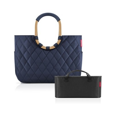 reisenthel loopshopper L Tasche rhombus midnight gold OR4111 + Organizer BX7003