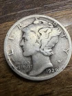1929-S Mercury Dime - Actual Silver Coin Shown Fine Shape Same Day Shipping Free
