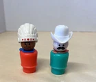 Vintage Fisher Price Little People Indian Chief And Cowboy