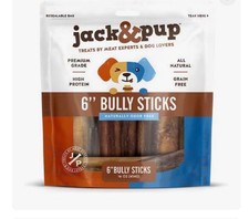 JACK PUP 6" BULLY STICKS 1 POUND 01/2027