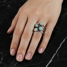 Welo Opal Gemstone 925 Sterling Silver Ring Handmade Jewelry Gift For Valentine