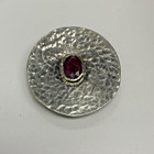 Handmade Artisan KEENAN Sterling Silver Ruby Stone GOLF BALL MARKER — photo 5