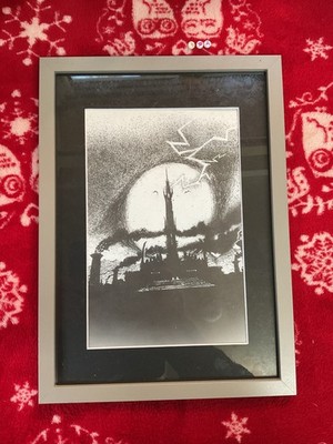 Rare OOAK FRAMED ART PRINT ,LOTR LORD OF THE RINGS ,BY BONNIE CALLAHAN , TOLKIEN