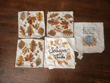 Fall/ Thanksgiving Pillow Shams 5 Preowned