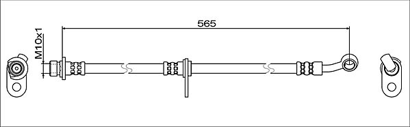 Metzger Bremsschlauch 4119373 FüR Honda, Vorderachse Links-image
