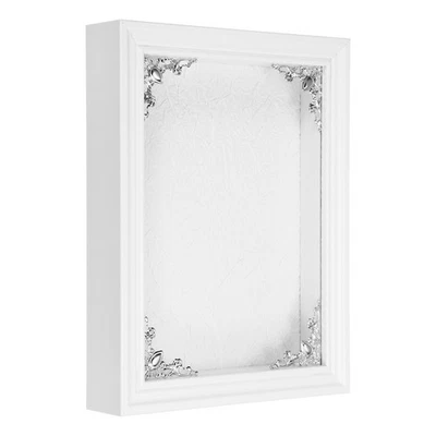 Cadre d'exposition pour spécimens 7,8x5,9 po mini boîte d'ombre blanc - Photo 1/4