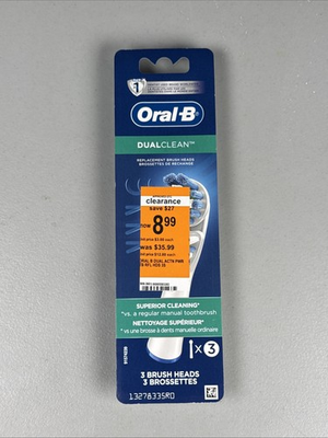#ad #ad 3X New Sealed OEM Oral B Dual Clean Replacement Brush Heads Superior Original $20.00