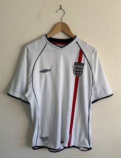 England 2002 Home Umbro Vintage Authentic Football Jersey Shirt Mens Large