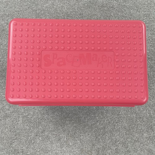 Vtg Spacemaker Jumbo Large Pencil Box Storage Crayon Marker Pink Blue Y2K - Picture 12 of 15
