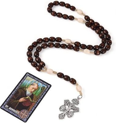 Catholic Rosary for Women Men,Pardon Crucifix Saint Benedict and Milagros Italy