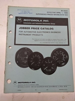 BOSCH JOBBER PRICE LIST CATALOG INSTRUMENT 1986 IN-002A  AUTOMOTIVE PRODUCTS