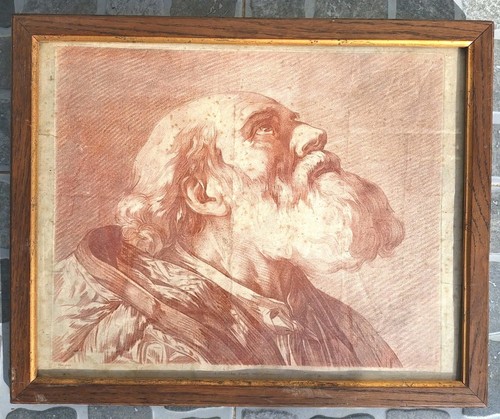 Gravure Ancienne Numerotée Signé Portrait Personnage tableau Encadré Vien - Photo 2 sur 13