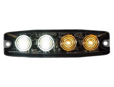 Buyers Products 8892242 Ultra Thin 4.5 Inch Amber/Clear LED Strobe Light