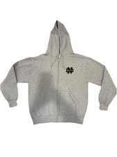 Champion Notre Dame Fighting Irish Gray Zip Hoodie Sweatshirt Medium