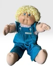 Vintage Cabbage Patch Kid Girl Blonde Short Hair Blue Eyes 1978-1982 W/Dress