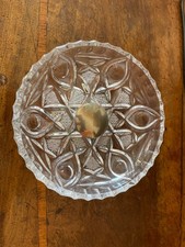 alzatina in cristallo ed argento 800. Anni 50/60 Centrotavola o porta bon bon.  